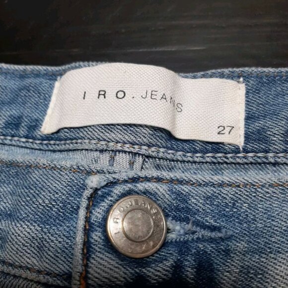 Iro Cutoff Denim Shorts Womens Size 27 Blue Distressed Nalyn Boyfriend Jean - Picture 11 of 13